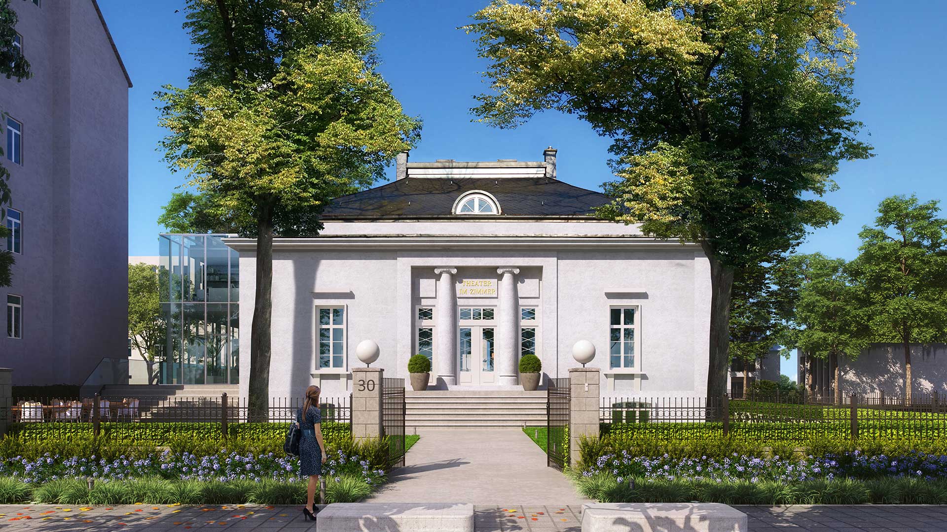 Theater im Zimmer Hamburg. Haupteingang - Projekt Wentzel & Partners