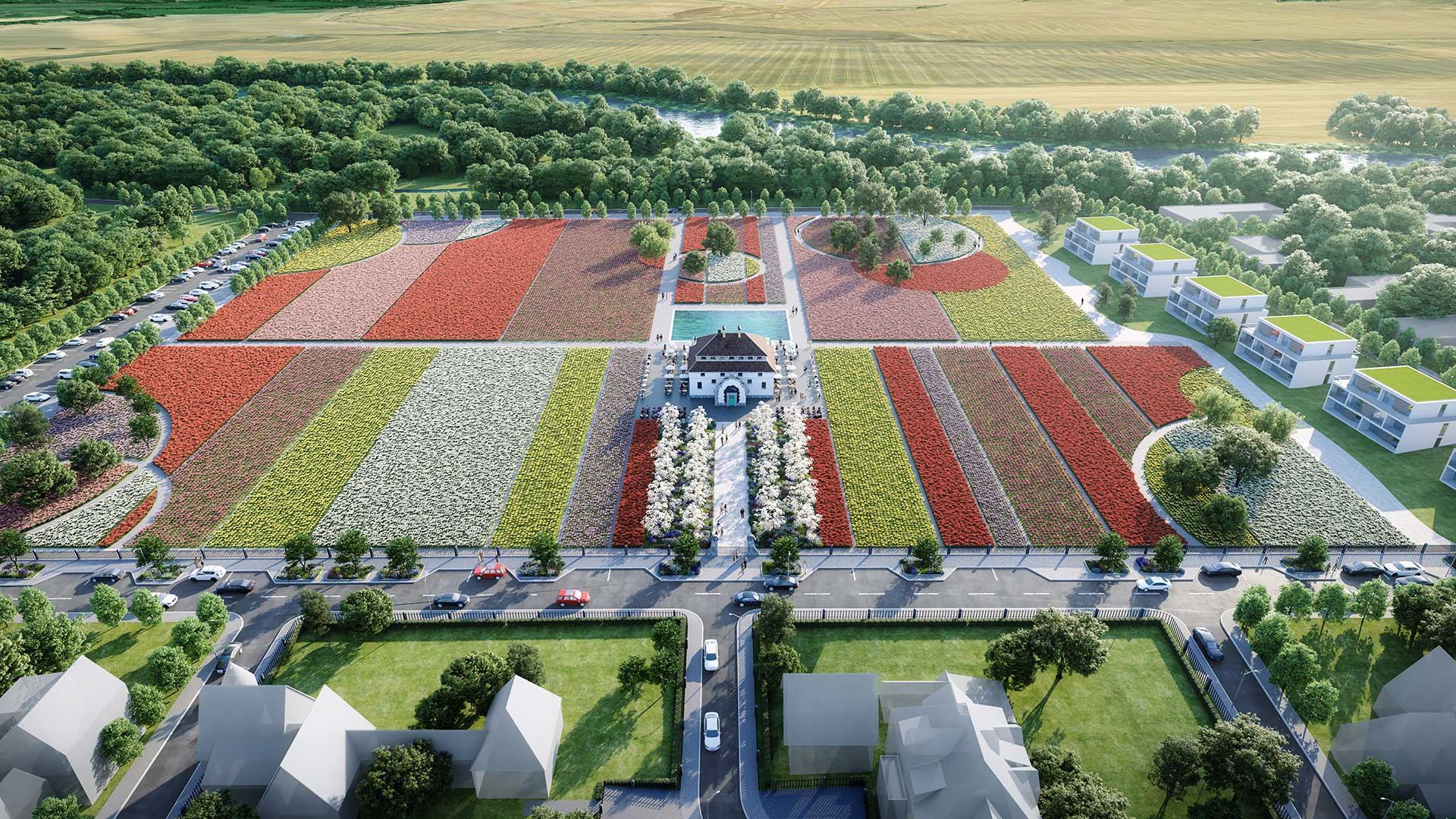 C1-final_projketseite Saatzucht Garten Salzmünde - Konzept für einen Bürgergarten mit Gastronomie und flankierender Bebauung auf dem Areal der ehemaligen Saatzuchtstation in Salzmünde.