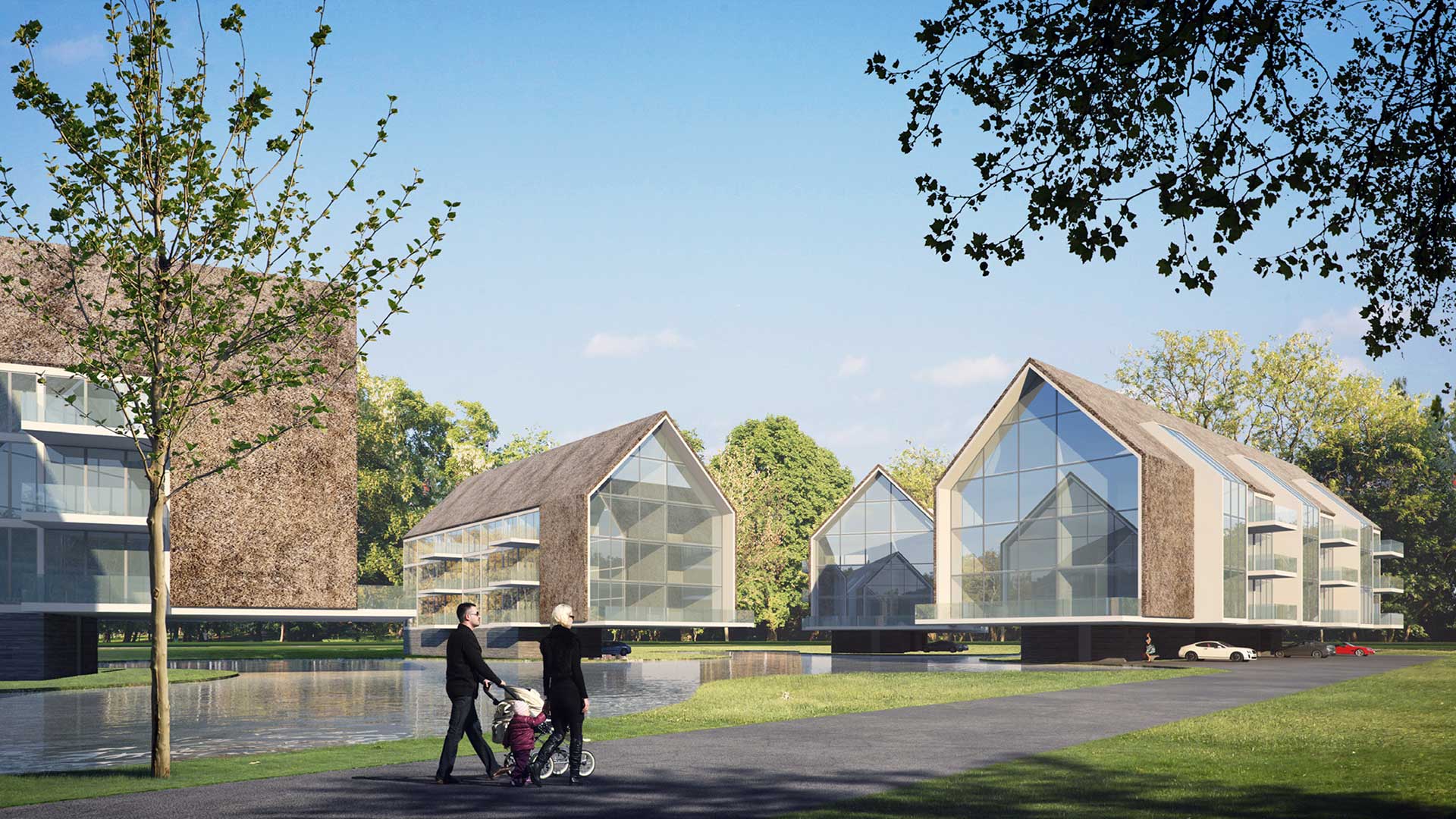 Büroprofil_Ausgewählte-Projekte_CCW-10_a Vulkan Vegesack - Bremen, Deutschland. Bremen - bisher nicht unbedingt als Standort außergewönlicher Architektur bekannt - bekommt mit Vulkan Vegesack ein hochmodernes und innovatives Wohnhochhaus, welches direkt an der Weser liegt und die Umgebung aufwertet. Auf 13 Etagen sind Wohnungen, Maisonette und Einzelappartments untergebracht, umringt von einem Band „vertikalem Grün“, welches sich spiralförmig um das Gebäude windet und private Gärten auch in höheren Geschossen ermöglicht.