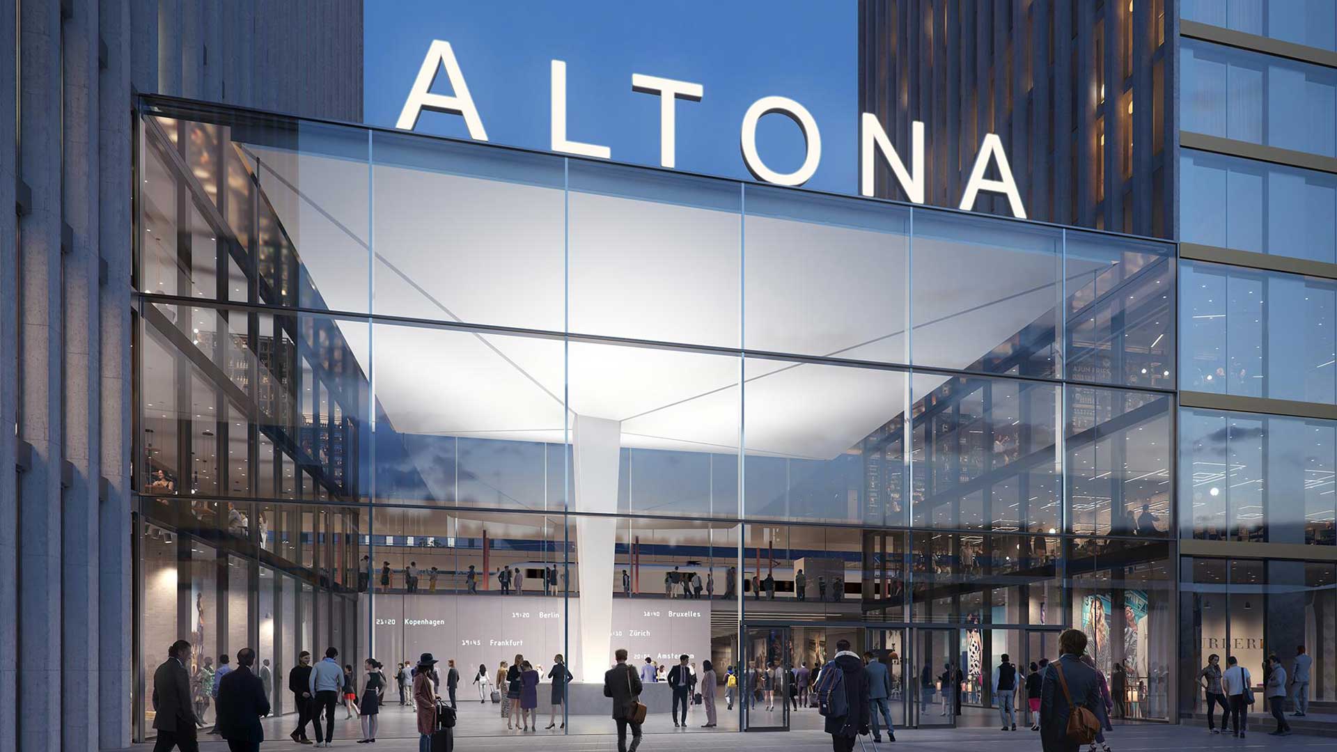 Trainstation-Hamburg-Altona-1 Elbtower Hamburg