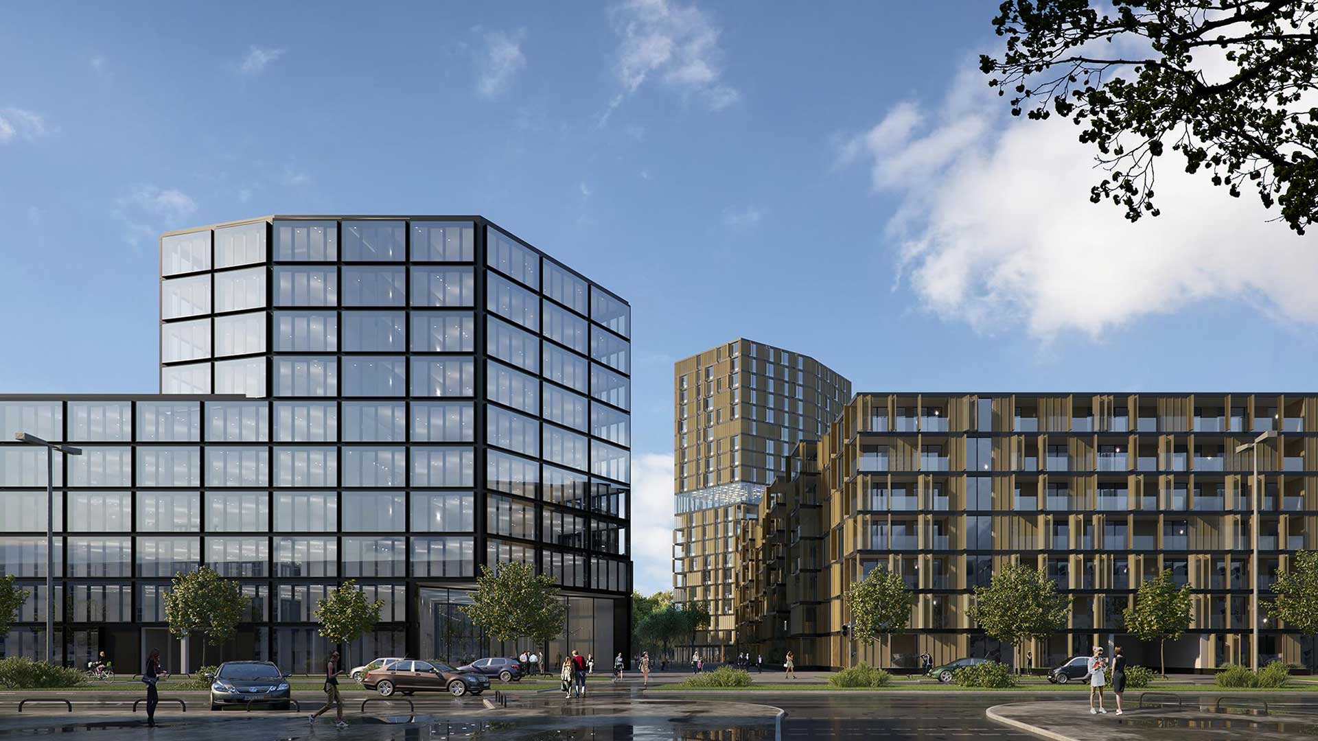 Werksviertel-München_0 Kaistrasse Düsseldorf Hochhaus